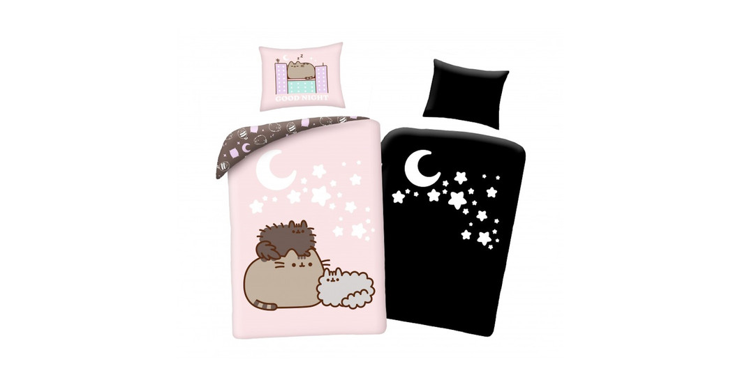 Coperta In Pile Pusheen The Cat 'Snack Play Nap Repeat' - 130x170 Cm, Viola, Lavabile In Lavatrice
