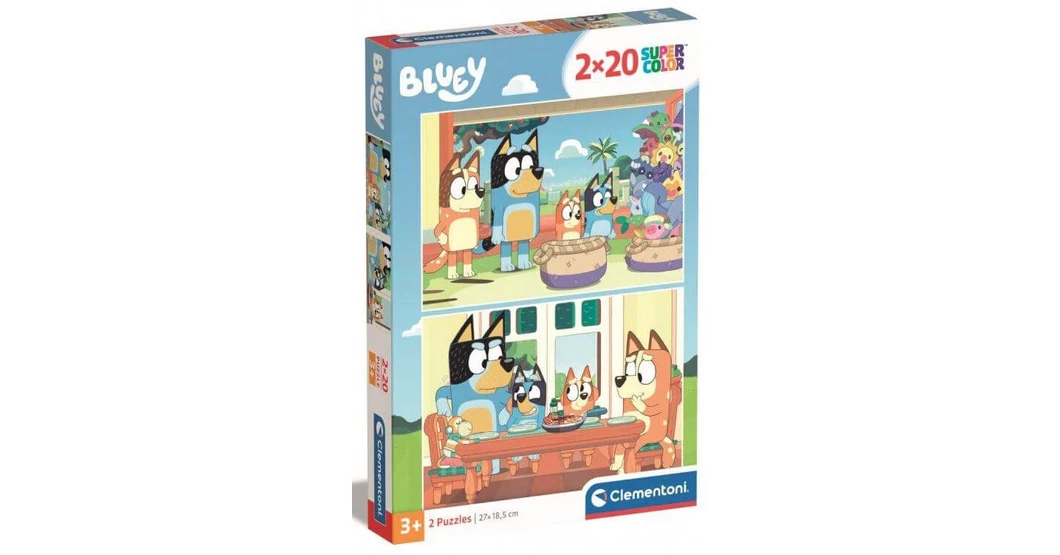 Clementoni 2 x 20 db-os puzzle - Bluey (24807) - 30 db-os puzzle