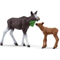 Schleich 42603 Jávorszarvas borjúval figurák - Wild Life