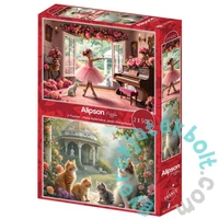 Alipson 2 x 500 db-os puzzle - Petite Ballerine et Jardin Romantique (50259)