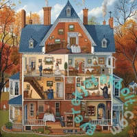 Bboldin 1000 db-os puzzle - Autumn Retro Villa (PT-89)