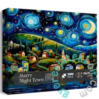 Bboldin 1000 db-os puzzle - Starry Night Town (Z-1053)