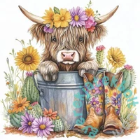 Bboldin 1000 db-os puzzle - Floral Cow (Z-1435)