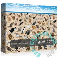 Bboldin 1000 db-os puzzle - Beach Pooping Cats (Z-309)