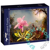 Bluebird 1000 db-os Art by puzzle - Martin Johnson Heade - Cattleya Orchid and Three Hummingbirds 1871 (60296)