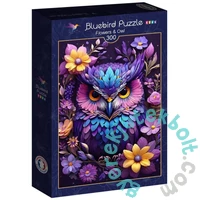 Bluebird 300 db-os puzzle - Flowers & Owl (90845)