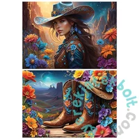 Bluebird 2 x 500 db-os puzzle - Cowgirl and Boots - Far West Collection (90920)