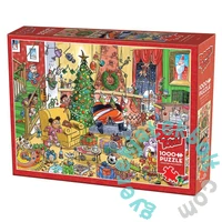 Cobble Hill 1000 db-os puzzle - DoodleTown -  Catching Santa (44513)
