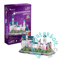 CubicFun 128 db-os 3D puzzle LED világítással - Neuschwanstein kastély (L174)