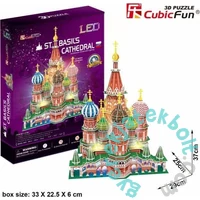CubicFun 224 db-os 3D puzzle LED világítással - Szent Bazil Székesegyház (L519)