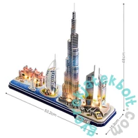 CubicFun 182 db-os 3D puzzle LED világítással - City Line - Dubai (L523)