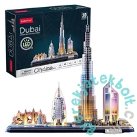 CubicFun 182 db-os 3D puzzle LED világítással - City Line - Dubai (L523)