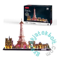 CubicFun 114 db-os 3D puzzle LED világítással - City Line - Párizs (L525)