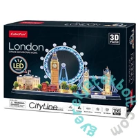 CubicFun 186 db-os 3D puzzle LED világítással - City Line - London (L532)