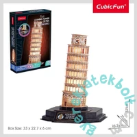CubicFun 42 db-os 3D puzzle LED világítással - Tower of Pisa (L535)