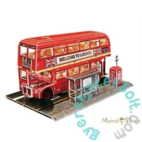 CubicFun 161 db-os 3D puzzle LED világítással - London Double Decker busz (L538)