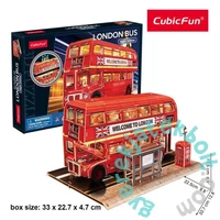 CubicFun 161 db-os 3D puzzle LED világítással - London Double Decker busz (L538)