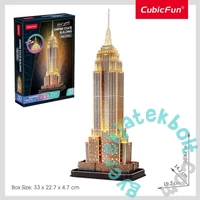 CubicFun 37 db-os 3D puzzle LED világítással - Empire State Building (L539)