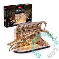 CubicFun 22 db-os 3D puzzle LED világítással - Múzeum sorozat - Kék bálna (L545)