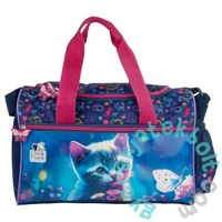 Cleo és Frank cicás sporttáska, kézitáska - sötétkék (TPBCF43)