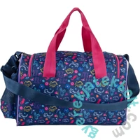 Cleo és Frank cicás sporttáska, kézitáska - sötétkék (TPBCF43)