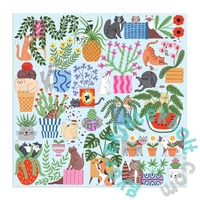Galison 500 db-os puzzle - Cats in the Houseplants (84538)