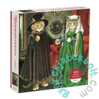Galison 500 db-os puzzle - Meowsterpiece - The Arnolfini Marriage (67555)
