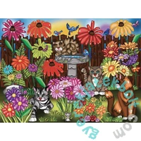 JaCaRou 1000 db-os puzzle - Garden cats (JP-CJGC1000)