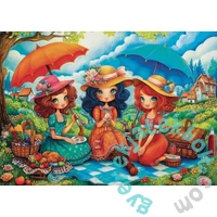 JaCaRou 1000 db-os puzzle - Three picnic friends (JP-THRE1000)