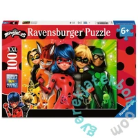 Ravensburger 100 db-os XXL puzzle - Miraculous - Katicabogár és Fekete Macska (12004172)