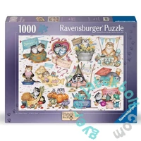 Ravensburger 1000 db-os puzzle - Crazy Cats - Cicanaptár (12001452)
