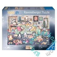 Ravensburger 1000 db-os puzzle - Crazy Cats - Karácsony (12001244)