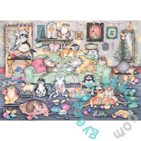 Ravensburger 1000 db-os puzzle - Crazy Cats - Karácsony (12001244)