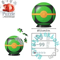 Ravensburger 55 db-os 3D puzzle - Pokémon Poké Balls - Dusk Ball (11626)