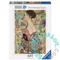 Ravensburger 1000 db-os puzzle - Art Collection - Hölgy legyezővel, Gustav Klimt (12001132)