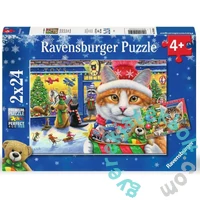 Ravensburger 2 x 24 db-os puzzle - Karácsonyi cicák (12004059)
