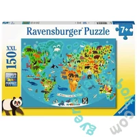 Ravensburger 150 db-os XXL puzzle - Állatos világtérkép (13287)