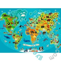 Ravensburger 150 db-os XXL puzzle - Állatos világtérkép (13287)