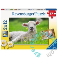 Ravensburger 2 x 12 db-os puzzle - Állatok a farmon (05718)