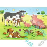 Ravensburger 2 x 12 db-os puzzle - Boldog állatcsaládok (07590)