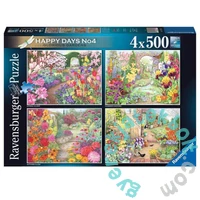 Ravensburger 4 x 500 db-os puzzle - Happy Days - Mesés kertek (17139)