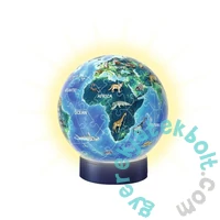 Ravensburger 72 db-os 3D világító gömb puzzle - Éjjeli földgömb (11844)