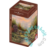 Schmidt 1000 db-os fa puzzle - Mountain Backdrop with Stream, Thomas Kinkade (59799)