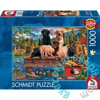 Schmidt 1000 db-os puzzle - Dog Family by the Lake (59778)