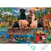 Schmidt 1000 db-os puzzle - Dog Family by the Lake (59778)