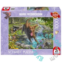 Schmidt 1000 db-os puzzle - Dog's Life - Spring Walk with Labrador Retriever (58559)