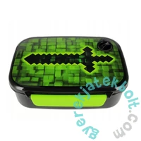 Pixel műanyag uzsonnás doboz - zöld (558656)