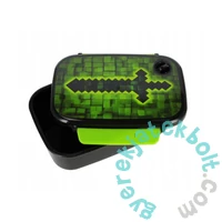 Pixel műanyag uzsonnás doboz - zöld (558656)