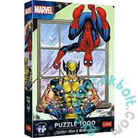 Trefl 1000 db-os Premium Plus puzzle - Marvel karácsony - Pókember és Rozsomák (12088)