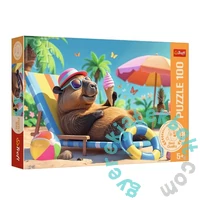 Trefl 100 db-os puzzle - Pihenés kapibara stílusban (16537)